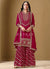 Red Embroidered Gharara Suit