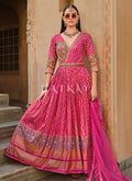 Magenta Pink Handwork Embroidery Gown