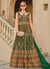 Dark Green Handwork Embroidery Gown