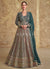 Dark Green Embroidery Festive Anarkali Gown Dress