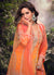 Orange Multicolored Handwork Sharara Style Suit