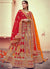 Red And Orange Traditional Embroidery Bridal Lehenga Choli