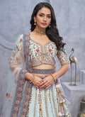 Blue Bridal Lehenga Choli