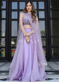 Lavender Gota Patti Embroidery Lehenga Choli