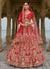 Bridal Red Multi Embroidered Traditional Lehenga Choli