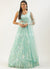 Aqua Blue Sequins Embroidered Lehenga Choli