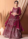 Magenta Pink Sequins Embroidery Lehenga Choli