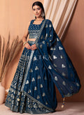 Royal Blue Sequins Embroidery Lehenga Choli