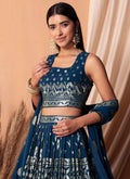 Buy Royal Blue Lehenga Choli In Canada