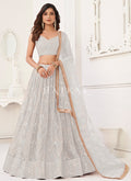 Off White Traditional Wedding Lehenga Choli