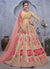 Beige And Pink Bridal Lehenga Choli