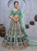 Sea Green Bridal Lehenga Choli