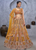 Golden Yellow Bridal Lehenga Choli