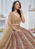 Beige Golden Bridal Lehenga Choli