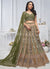 Olive Green Bridal Lehenga Choli