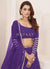 Violet Sequence Embroidery Traditional Lehenga Choli