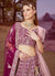 Wine Purple Multi Embroidered Bridal Lehenga Choli