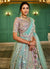 Turquoise Multicolored Bridal Lehenga Choli