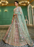 Turquoise Multicolored Bridal Lehenga Choli