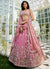 Rose Pink Multi Bridal Lehenga Choli