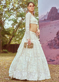 Off White Embroidery Bridal Lehenga Choli