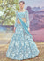 Sky Blue Embroidery Bridal Lehenga Choli