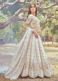 Cream White Bridal Lehenga Choli