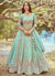 Sea Green Multi Embroidered Bridal Lehenga Choli