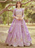 Lavender Multi Embroidered Bridal Lehenga Choli