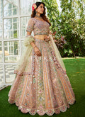 Mauve Purple Multi Bridal Lehenga Choli