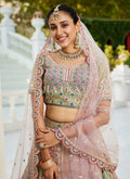 Lime Green Multi Bridal Lehenga Choli