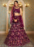 Burgundy Multi Embroidery Lehenga Choli