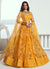 Yellow Embroidered Party Wear Lehenga Choli