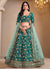 Deep Turquoise Embroidery Lehenga Choli