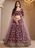 Wine Embroidery Lehenga Choli