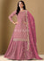 Pink Embroidered Silk Lehenga Kurti