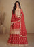 Orangish Red Embroidered Sharara Suit