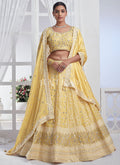 Yellow Embroidered Wedding Lehenga Choli