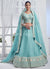 Light Blue Embroidered Wedding Lehenga Choli