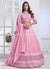 Pink Embroidered Wedding Lehenga Choli