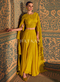 Golden Yellow Embroidery Designer Palazzo Set