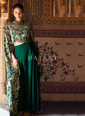 Dark Green Embroidery Designer Palazzo Set