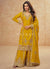 Yellow Multi Embroidery Palazzo Suit