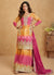 Pink Yellow Ombré Designer Kurti And Sharara