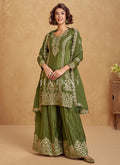 Green Bollywood Style Palazzo Suit