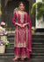 Cherry Red Traditional Palazzo Suit