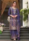 Purple Traditional Palazzo Suit