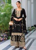 Black Palazzo Style Salwar Suit