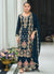 Dark Blue Embroidered Palazzo Suit