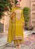 Yellow Embroidered Palazzo Suit